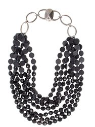 Chunky Beaded Necklace - Black