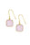Cushion Gemstone Earring - Rose Quartz