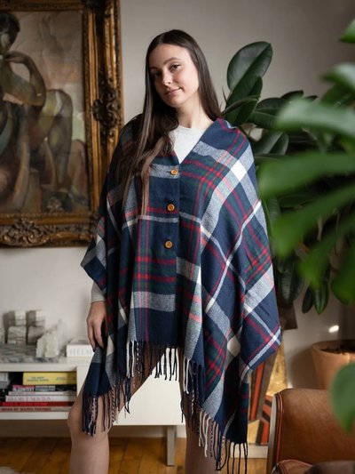 Saachi Style Dana Plaid Poncho product