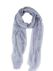 Delicate Solid Cashmere Scarf - Grey