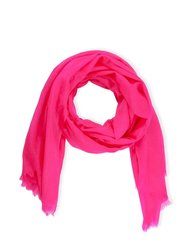 Delicate Solid Cashmere Scarf - Fuchsia