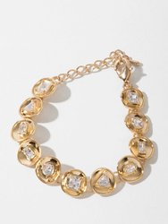 Divine Charm Studded Bracelet - Gold