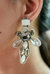 Dragonfly Earring - White