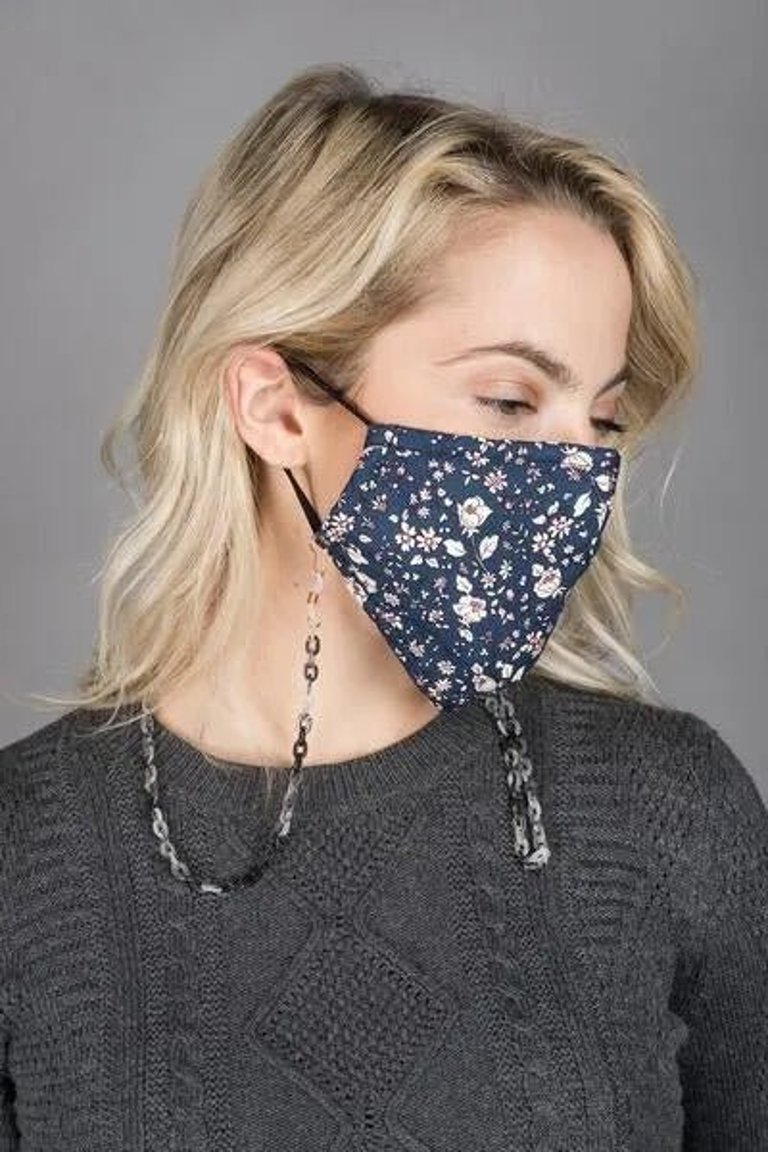 Elena Convertible Mask Chain - Black