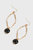 Ella Gemstone Drop Earrings - Black