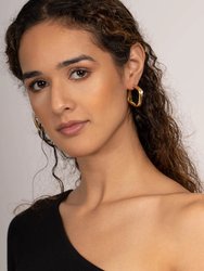 Fiona Square Hoop Earring - Gold