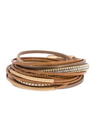 Flaunt Double Wrap Leather Bracelet