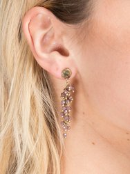 Florus Beaded Dangle Earring - Lavender
