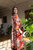 Flowy Floral Kimono Long - Dark Red