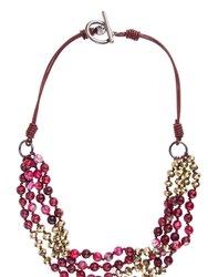 Four-Strand Brahma Beaded Necklace