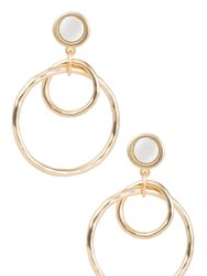 Going In Circles Statement Earring - Gold