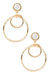 Going In Circles Statement Earring - Gold