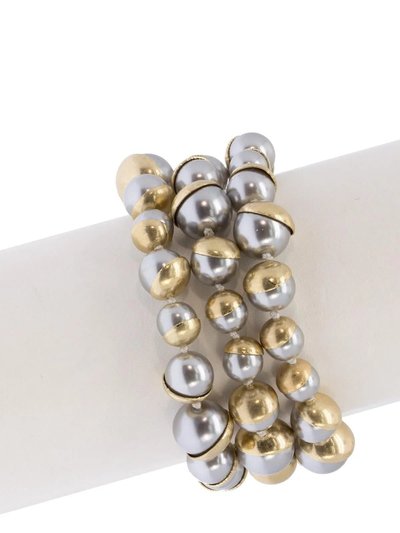 Saachi Style Half Moon Pearl Statement Bracelet product