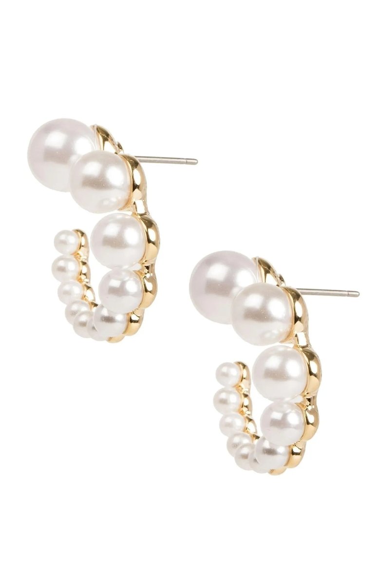 Half Pearl Earring - Ivory