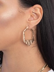 Hammered Angle Earring