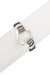 Hammered Metal Leather Bracelet - Dark Grey