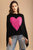 Heart Cashmere and Silk Poncho - Black