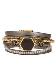 Hexa Leather Bracelet