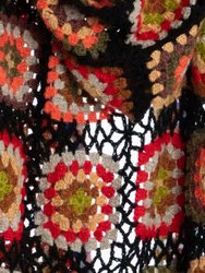 Hooded Granny Square Crochet Kimono