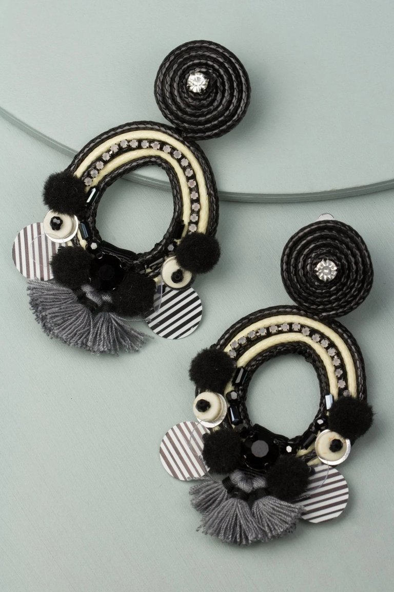 Horace Clip-On Statement Earring - Black