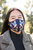 Hummingbird Embroidered Face Mask - Navy