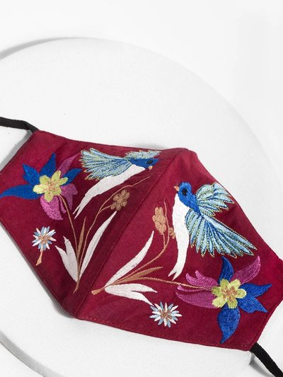 Saachi Style Hummingbird Embroidered Face Mask product