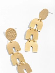 Iris Hammered Earring - Gold