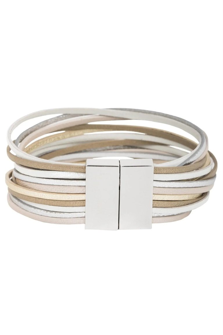 Jolie Metallic Leather Bracelet