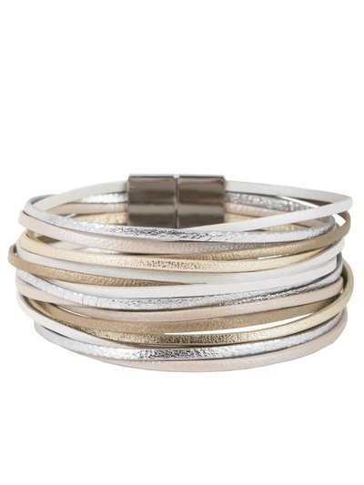 Saachi Style Jolie Metallic Leather Bracelet product