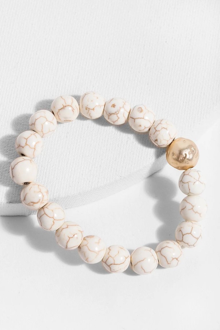 Josephina Stretch Bracelet - White