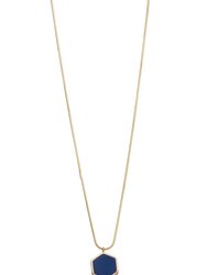 Kiera Long Pendant Adjustable Necklace - Blue