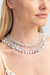 Madame Glass Beaded Collar Chain Necklace With Natural Stone