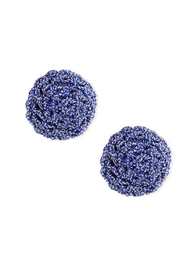 Saachi Style Metallic Crochet Thread Cluster Stud Earring (Set Of 3) product
