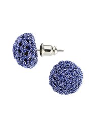 Metallic Crochet Thread Cluster Stud Earring (Set Of 3)