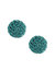 Metallic Crochet Thread Cluster Stud Earring (Set Of 3) - Green