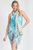 Misty Mixed Bordered Scarf - Turquoise