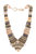 Multi Beaded Cluster Statement Necklace - Gold