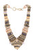 Multi Beaded Cluster Statement Necklace - Gold