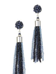 Multi Colored Crystal Tassel Earring