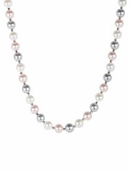 Multi Colored Pearl Collar Necklace