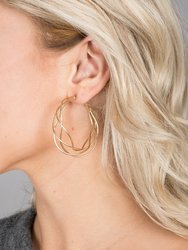 Multi Surface Hoop Earring