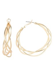 Multi Surface Hoop Earring