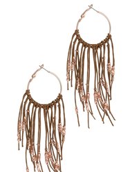 Night Out Fringed Earring - Bronze