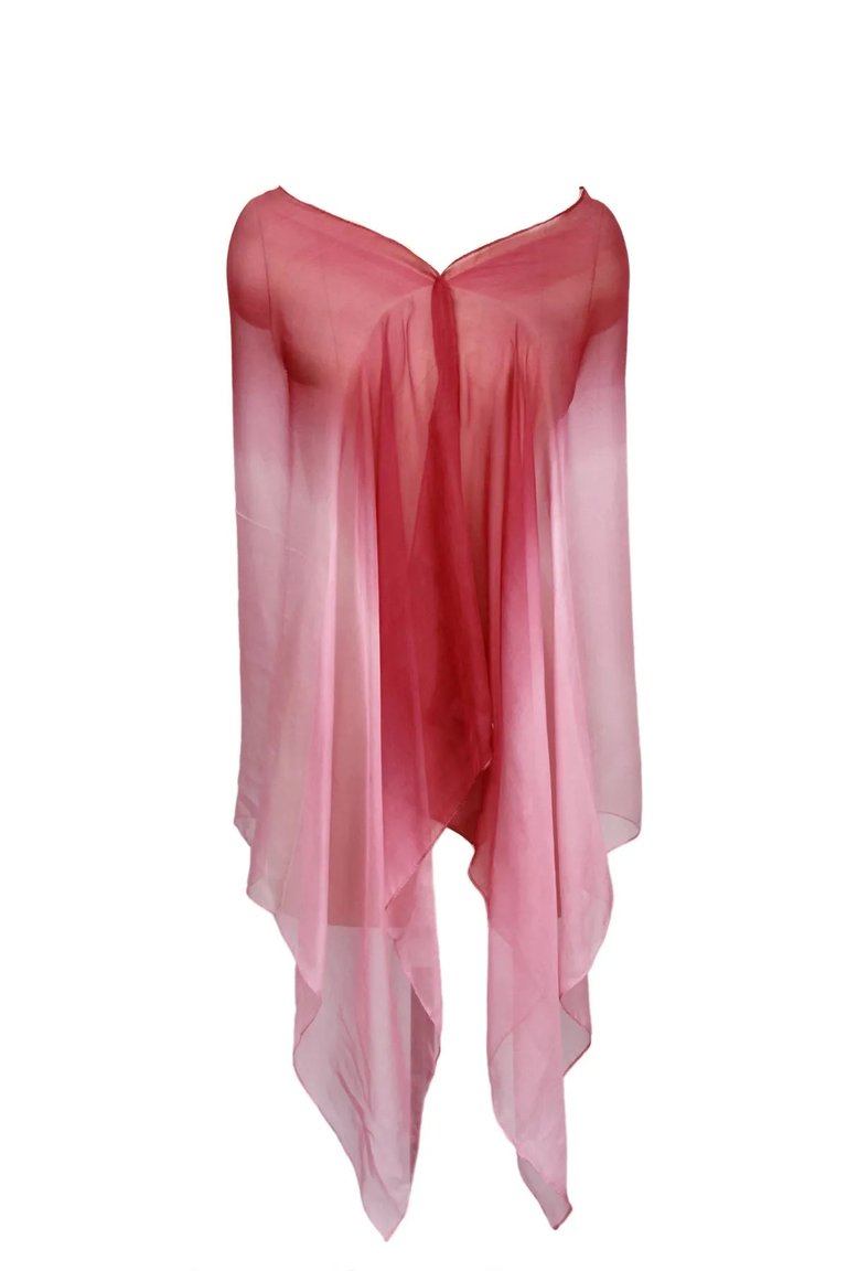Ombre Silk Scarf - Pink