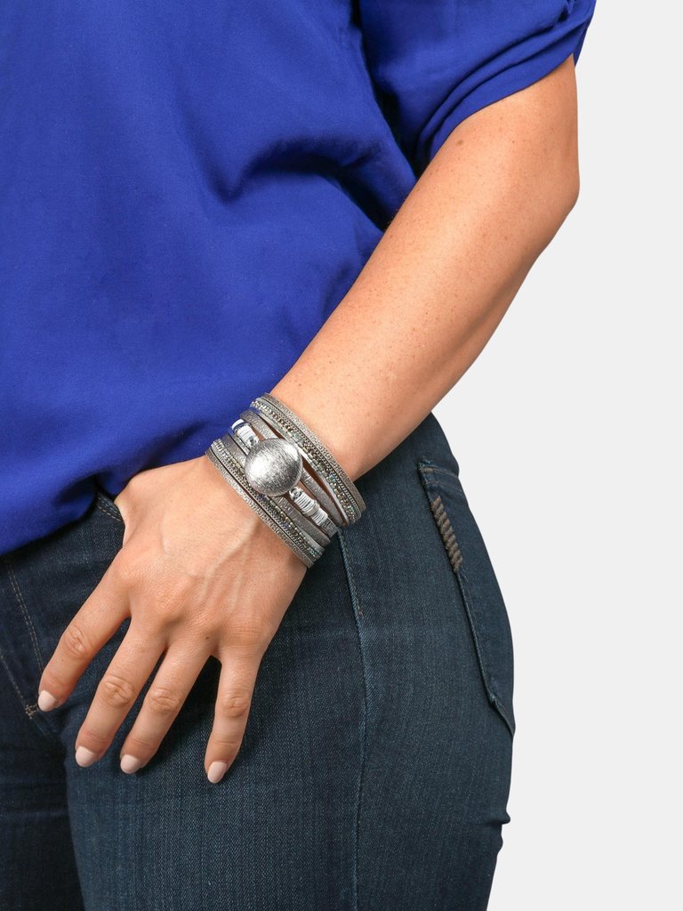 Optical Leather Bracelet