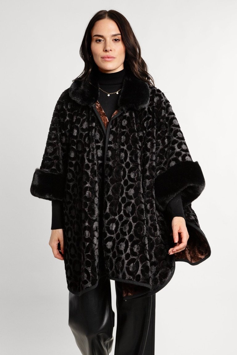 Patchett Faux Fur Kimono - Black