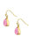 Pink Triangle Druzy Dangle Earring - Pink