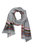 Plaid Border Scarf - Grey