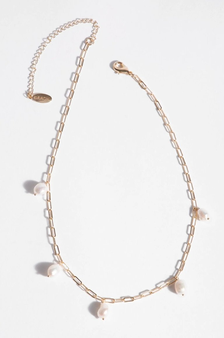 Preppy Pearl Necklace - Gold