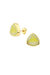 Pyramid Druzy Stone Stud Earring - Lime